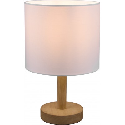 Table lamp Trio Korba Ø 20 cm. Living room and bedroom. Modern Style. Wood. Natural Color