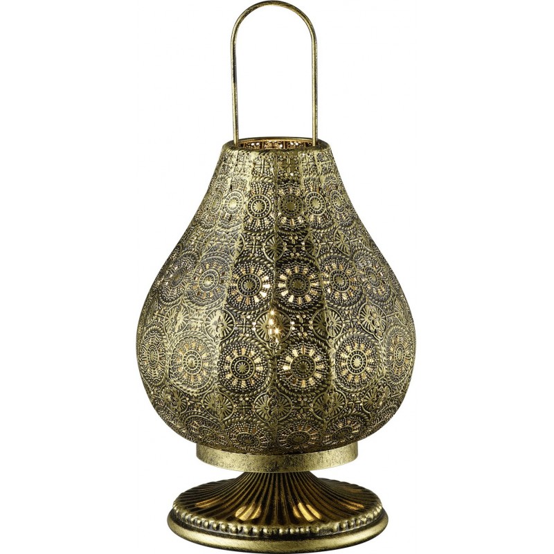 29,95 € Envio grátis | Lâmpada de mesa Trio Jasmin Ø 18 cm. Sala de estar e quarto. Estilo vintage. Metais. Cor cobre velho