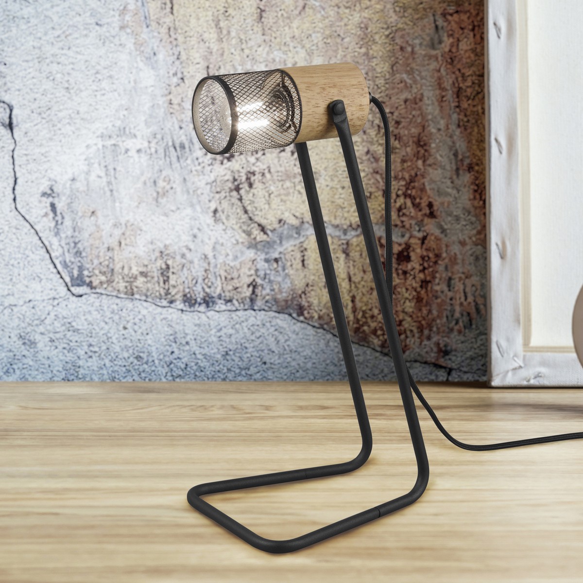 38,95 € Бесплатная доставка | Настольная лампа Trio Tosh 40×18 cm. Металл. Чернить Цвет