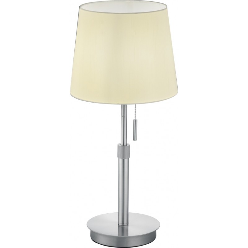 107,95 € Free Shipping | Table lamp Trio Lyon Ø 25 cm. Adjustable height Living room and bedroom. Modern Style. Metal casting. Matt nickel Color