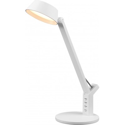 Lampada de escritorio Trio Ava 5W 40×31 cm. LED branco com temperatura de cor ajustável Sala de estar e quarto. Estilo moderno. Plástico e Policarbonato. Cor branco