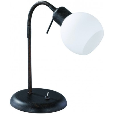 Lampe de bureau Trio Freddy 4W 3000K Lumière chaude. 40×15 cm. LED remplaçables. Souple Salle et chambre. Style rustique. Métal. Couleur oxyde