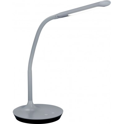 Lámpara de escritorio Trio Polo 5W 41×16 cm. LED Blanco con temperatura de color regulable. Flexible. Función táctil Salón y dormitorio. Estilo moderno. Plástico y Policarbonato. Color gris
