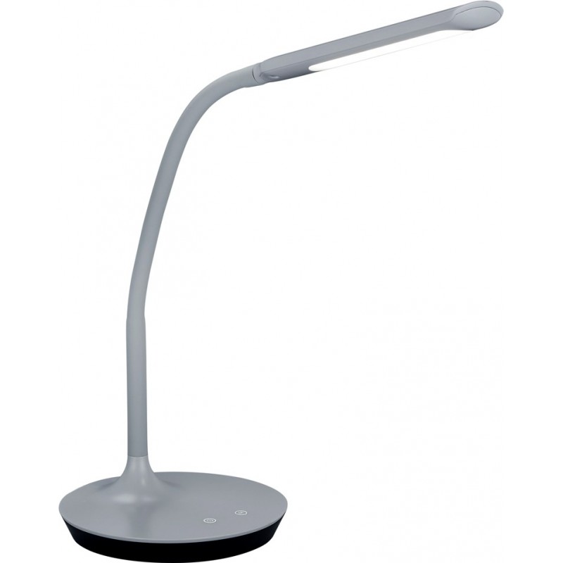 49,95 € Free Shipping | Desk lamp Trio Polo 5W 41×16 cm. White LED with adjustable color temperature. Flexible. Touch function Living room and bedroom. Modern Style. Plastic and Polycarbonate. Gray Color