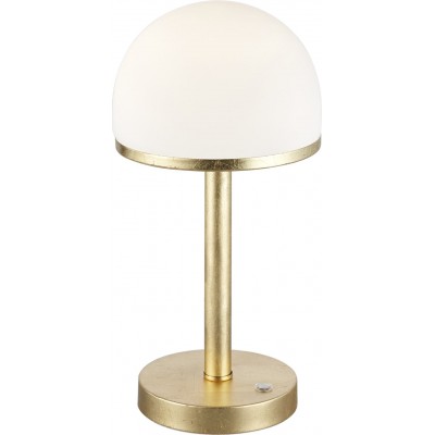 76,95 € Free Shipping | Table lamp Trio Berlin 4W 3000K Warm light. Ø 19 cm. Integrated LED. Touch function Metal casting. Golden Color