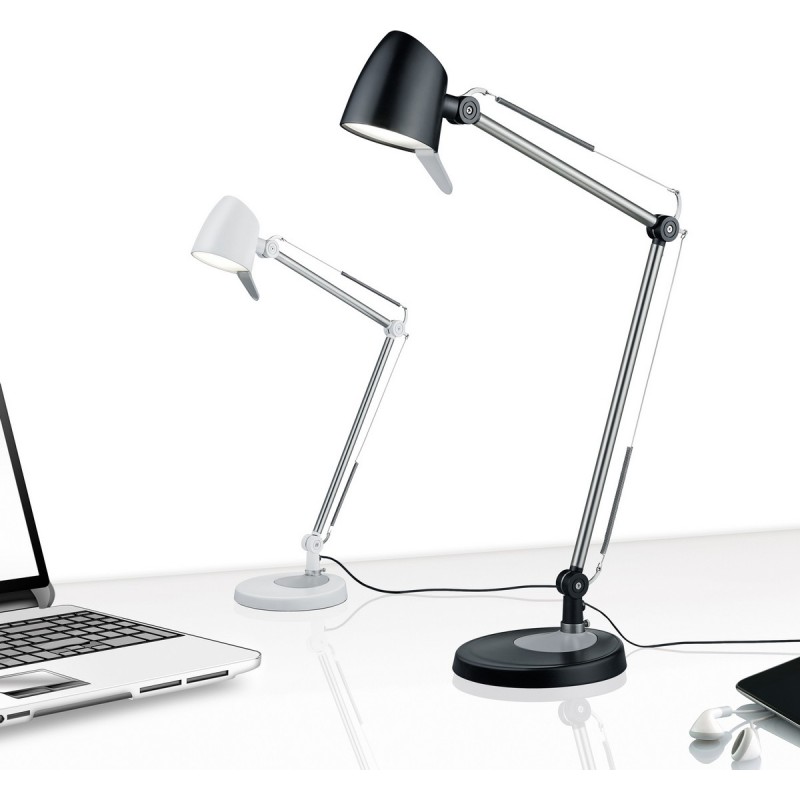 89,95 € Free Shipping | Table lamp Trio Rado 5W 70×17 cm. White LED with adjustable color temperature. Directional light. Touch function Office. Modern Style. Metal casting. White Color