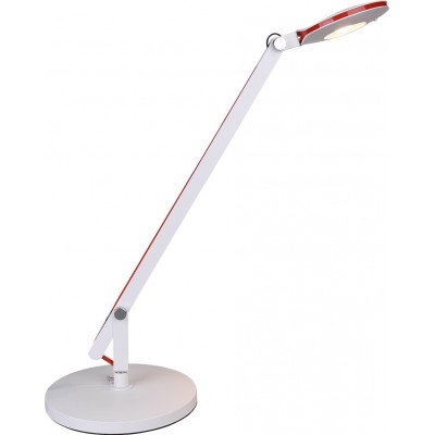Lámpara de escritorio Trio Rotterdam 5W 3000K Luz cálida. 38×19 cm. Altura regulable. LED integrado. Luz direccional Oficina. Estilo moderno. Metal. Color blanco