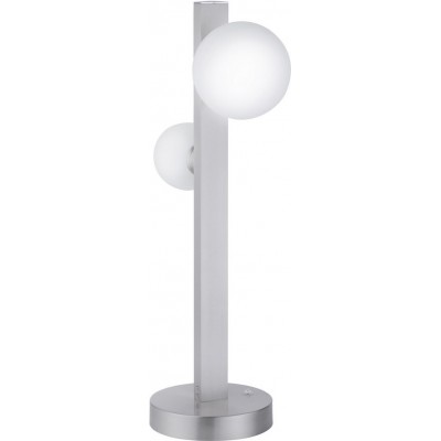 Lampe de table Trio Dicapo 3W Ø 16 cm. LED RGBW multicolore à intensité variable. Télécommande. Compatibilité WiZ Salle et chambre. Style moderne. Métal. Couleur nickel mat