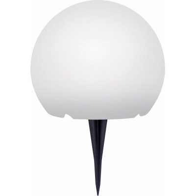 Decorative lighting Trio Nector 8.5W Ø 30 cm. Luminous sphere with spike for fixing to the ground. Dimmable multicolor RGBW LED. Remote control. WiZ Compatible Terrace and garden. Modern Style. Plastic and Polycarbonate. White Color