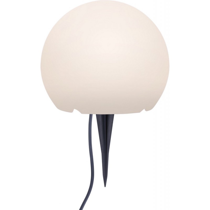 97,95 € Free Shipping | Furniture with lighting Trio Nector 8.5W LED Ø 30 cm. Luminous sphere with spike for fixing to the ground. Dimmable multicolor RGBW LED. Remote control. WiZ Compatible Terrace and garden. Modern Style. Plastic and polycarbonate. White Color