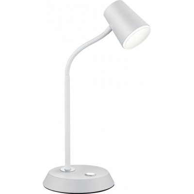 Lámpara de escritorio Trio Narcos 4.8W 3000K Luz cálida. 38×15 cm. LED integrado. Flexible. Función táctil Salón y dormitorio. Estilo moderno. Metal. Color blanco