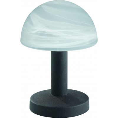Lampe de table Trio Fynn Ø 15 cm. Fonction tactile Salle et chambre. Style rustique. Métal. Couleur oxyde