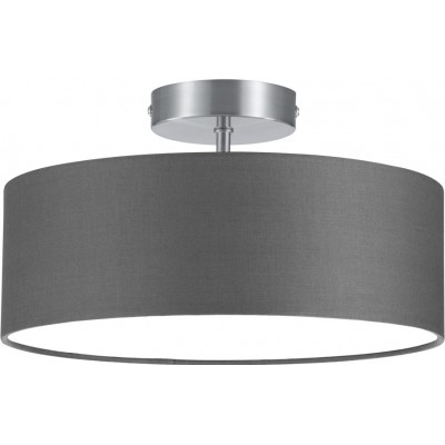 54,95 € Free Shipping | Ceiling lamp Trio Hotel Cylindrical Shape Ø 30 cm. Living room and bedroom. Modern Style. Metal casting. Matt nickel Color