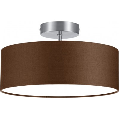 Ceiling lamp Trio Hotel Cylindrical Shape Ø 30 cm. Living room and bedroom. Modern Style. Metal casting. Matt nickel Color
