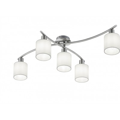 72,95 € Free Shipping | Hanging lamp Trio Garda 75×44 cm. Directional light Living room and bedroom. Modern Style. Metal casting. Matt nickel Color