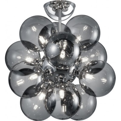 256,95 € Free Shipping | Ceiling lamp Trio Alicia Spherical Shape Ø 45 cm. Living room and bedroom. Modern Style. Metal casting. Plated chrome Color