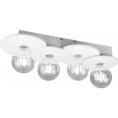 Ceiling lamp Trio Discus Extended Shape 54×21 cm. Living room and bedroom. Modern Style. Metal casting. White Color