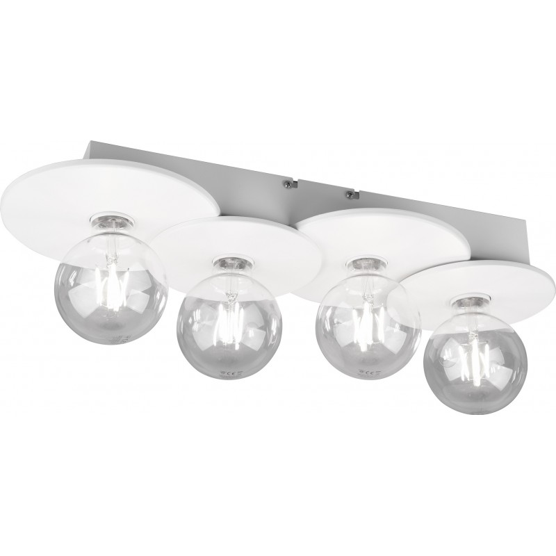 41,95 € Free Shipping | Ceiling lamp Trio Discus Extended Shape 54×21 cm. Living room and bedroom. Modern Style. Metal casting. White Color