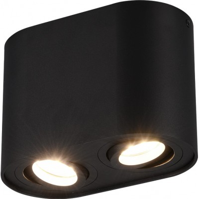 Indoor spotlight Trio Cookie 18×13 cm. Directional light Metal casting. Black Color