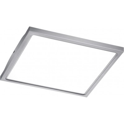 Indoor ceiling light Trio Future 12W 3500K Neutral light. Square Shape 30×30 cm. Integrated LED Kitchen, bathroom and office. Modern Style. Steel. Matt nickel Color