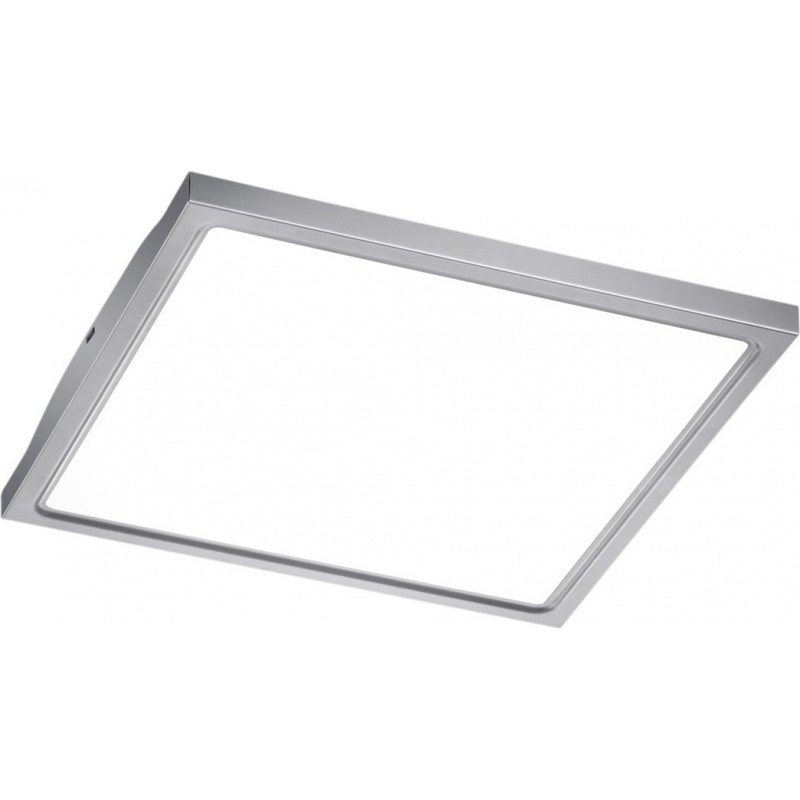 68,95 € Free Shipping | Indoor ceiling light Trio Future 12W 3500K Neutral light. Square Shape 30×30 cm. Integrated LED Kitchen, bathroom and office. Modern Style. Steel. Matt nickel Color