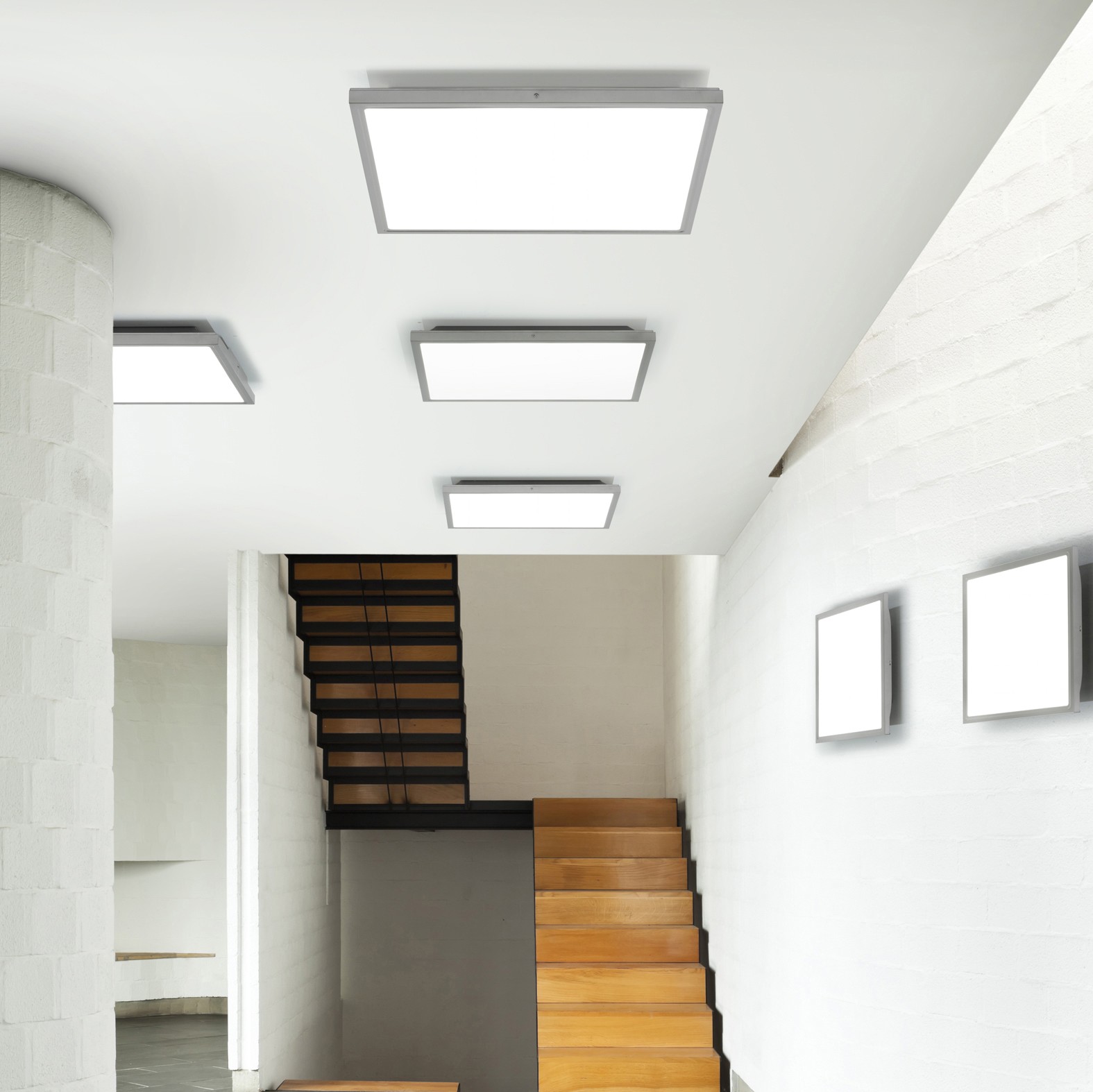 68,95 € Envio grátis | Luz de teto interna Trio Future 12W 3500K Luz neutra. 30×30 cm. LED integrado Aço. Cor níquel mate