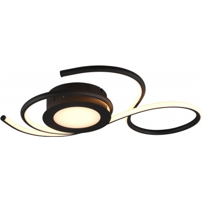 Deckenlampe Trio Jive 36W 50×46 cm. Dimmbare mehrfarbige RGBW-LED. Fernbedienung. Decken und Wandmontage Wohnzimmer und schlafzimmer. Modern Stil. Metall. Schwarz Farbe