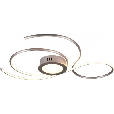 209,95 € Envio grátis | Lâmpada pendurada Trio Jive 48W 80×73 cm. LED integrado Sala de estar e quarto. Estilo moderno. Metais. Cor níquel mate