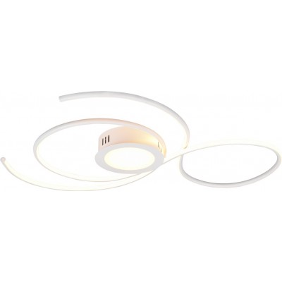 Deckenlampe Trio Jive 48W 80×73 cm. Dimmbare mehrfarbige RGBW-LED. Fernbedienung Wohnzimmer und schlafzimmer. Modern Stil. Metall. Weiß Farbe