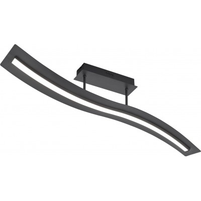 Deckenlampe Trio Salerno 24W 3000K Warmes Licht. Rechteckige Gestalten 90×28 cm. Integrierte LED Wohnzimmer und schlafzimmer. Modern Stil. Metall. Schwarz Farbe