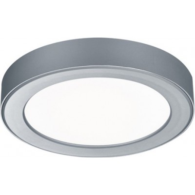 Indoor ceiling light Trio Juno 12W 3000K Warm light. Round Shape Ø 17 cm. Integrated LED Living room and bedroom. Modern Style. Plastic and Polycarbonate. Gray Color