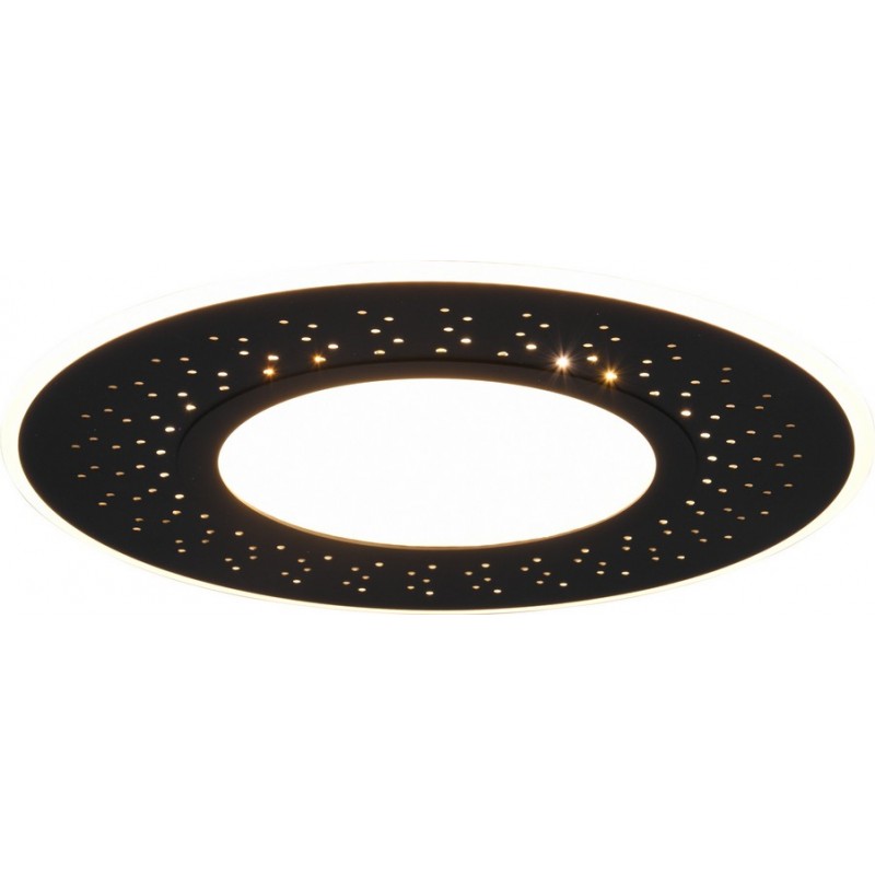 233,95 € Free Shipping | Indoor ceiling light Trio Verus 44W Round Shape 50×5 cm. Integrated LED Living room and bedroom. Modern Style. Metal casting. Black Color