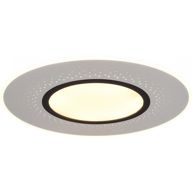 392,95 € Free Shipping | Indoor ceiling light Trio Verus 70W Round Shape 71×6 cm. Dimmable multicolor RGBW LED. Remote control Living room and bedroom. Modern Style. Metal casting. Matt nickel Color