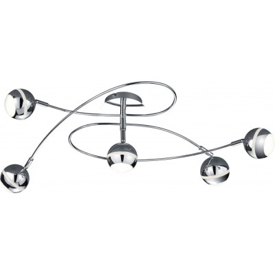 Chandelier Trio Baloubet 3.8W 3100K Warm light. 75×45 cm. Integrated LED Living room and bedroom. Modern Style. Plastic and Polycarbonate. Plated chrome Color