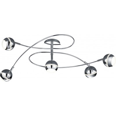 Lámpara de araña Trio Baloubet 3.8W 3100K Luz cálida. 75×45 cm. LED integrado Salón y dormitorio. Estilo moderno. Plástico y Policarbonato. Color cromado