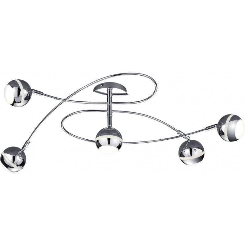 73,95 € Free Shipping | Chandelier Trio Baloubet 3.8W 3100K Warm light. 75×45 cm. Integrated LED Living room and bedroom. Modern Style. Plastic and Polycarbonate. Plated chrome Color