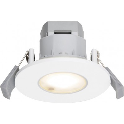 Recessed lighting Trio Compo 4.5W 3000K Warm light. Ø 8 cm. Integrated LED Living room, bedroom and bathroom. Modern Style. Aluminum. White Color