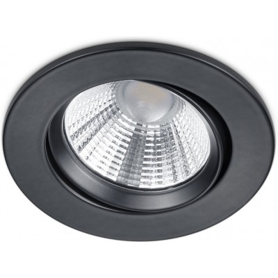 22,95 € Free Shipping | Recessed lighting Trio Pamir 5.5W 3000K Warm light. Ø 8 cm. Dimmable LED. Directional light Living room and bedroom. Modern Style. Metal casting. Black Color