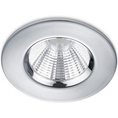 23,95 € Free Shipping | Recessed lighting Trio Zagros 5.5W 3000K Warm light. Ø 8 cm. Integrated LED Living room and bedroom. Modern Style. Metal casting. Plated chrome Color