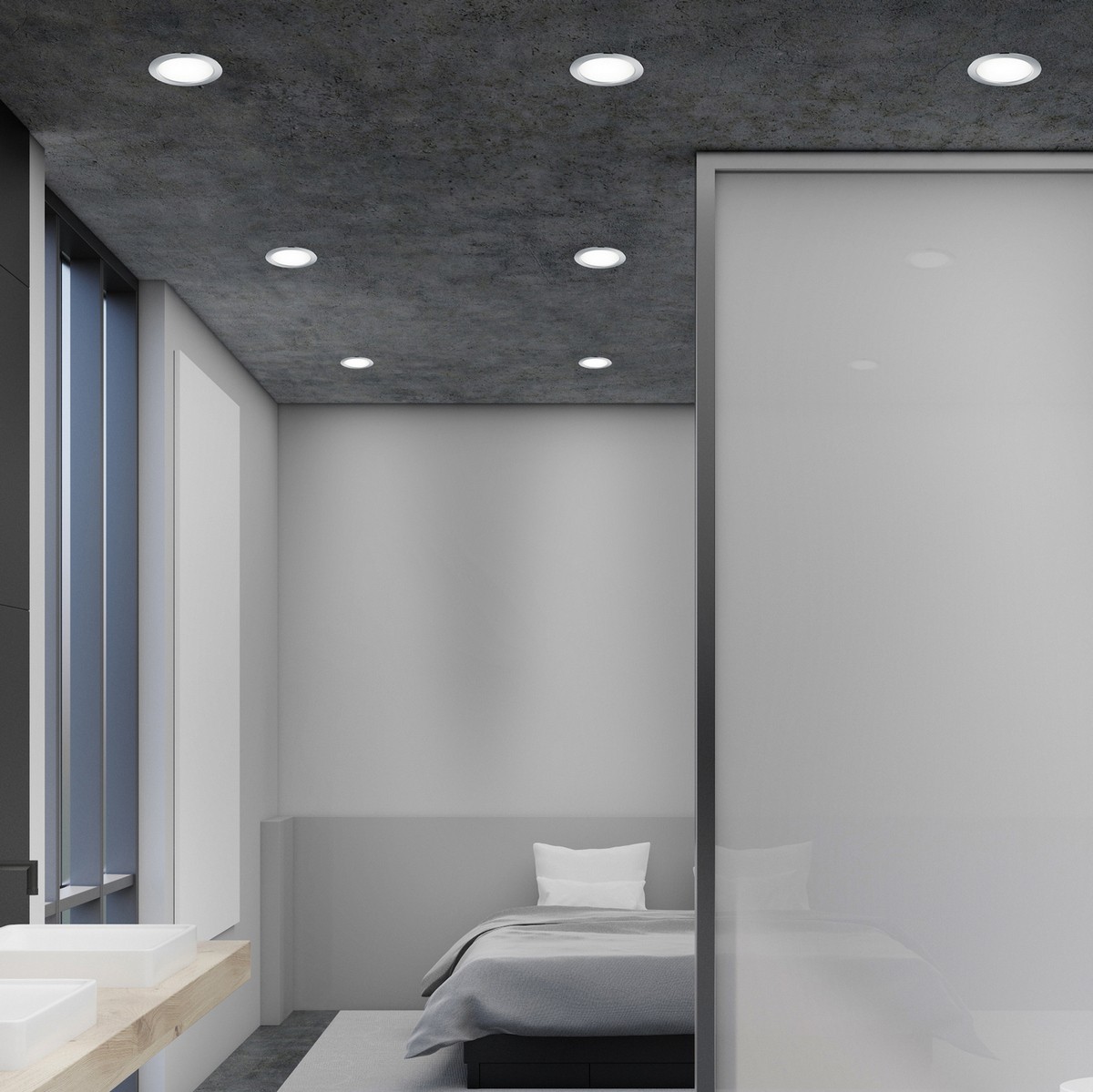 26,95 € Spedizione Gratuita | Illuminazione da incasso Trio Pindos 18W 3000K Luce calda. Ø 22 cm. LED integrato Metallo. Colore nichel opaco