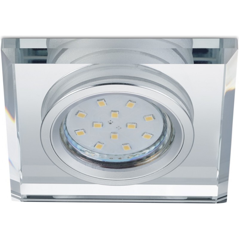 6,95 € Free Shipping | Recessed lighting Trio Pirin 9×9 cm. Metal casting. Plated chrome Color