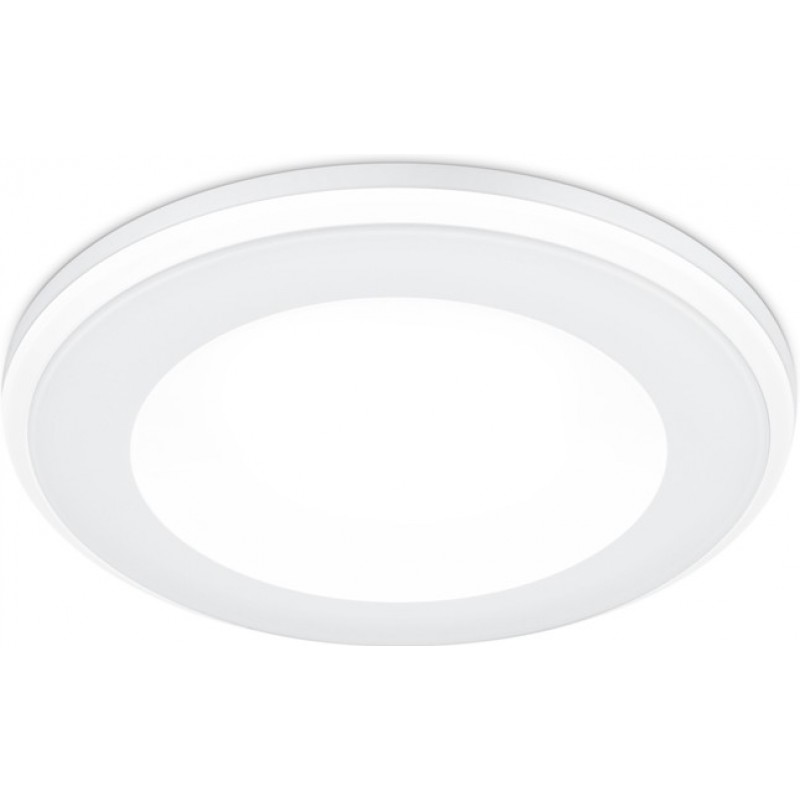 13,95 € Free Shipping | Recessed lighting Trio Aura 5W 3000K Warm light. Ø 8 cm. Integrated LED Living room and bedroom. Modern Style. Plastic and polycarbonate. White Color