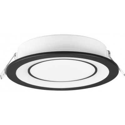 Recessed lighting Trio Core 10W 3000K Warm light. Ø 15 cm. Integrated LED Living room and bedroom. Modern Style. Plastic and polycarbonate. Black Color