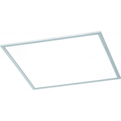Plafón de interior Trio Griffin 36W 60×60 cm. LED RGBW multicolor regulable. Mando a distancia. Compatible WiZ Metal. Color níquel mate