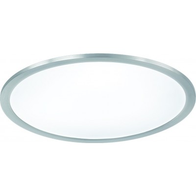 Plafoniera da interno Trio Griffin 20W Ø 40 cm. LED RGBW multicolore dimmerabile. Telecomando. Compatibile con WiZ Metallo. Colore nichel opaco
