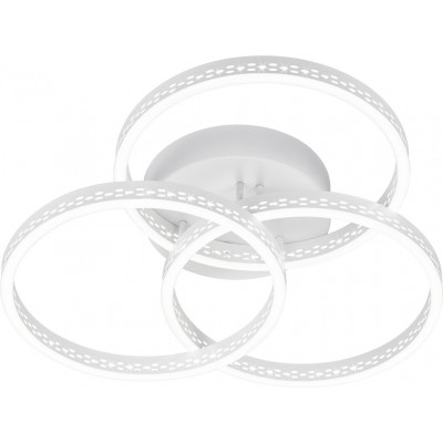 Lampe au plafond Trio Lincoln 45W 3000K Lumière chaude. 50×13 cm. LED intégrée Salle et chambre. Style moderne. Métal. Couleur blanc