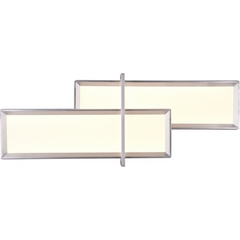 273,95 € Free Shipping | Indoor ceiling light Trio Charleston 22W 3000K Warm light. 101×38 cm. Integrated LED Living room and bedroom. Modern Style. Metal casting. Aluminum Color