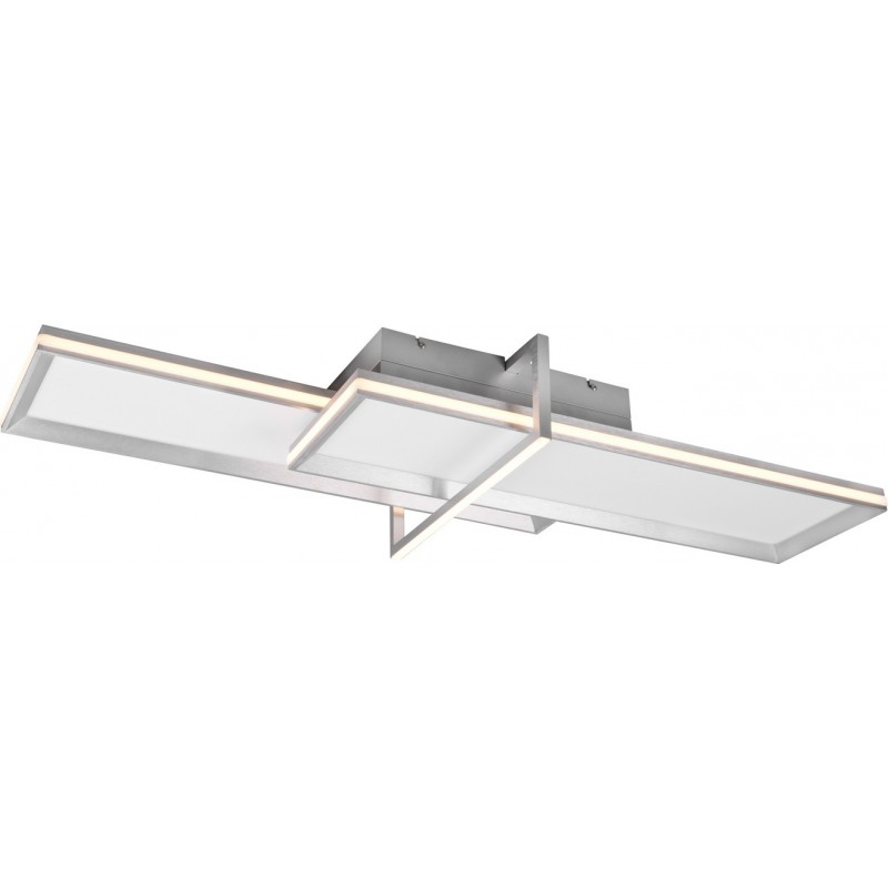 273,95 € Free Shipping | Indoor ceiling light Trio Charleston 22W 3000K Warm light. 101×38 cm. Integrated LED Living room and bedroom. Modern Style. Metal casting. Aluminum Color