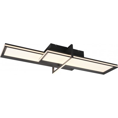 Indoor ceiling light Trio Charleston 22W 3000K Warm light. 101×38 cm. Integrated LED Living room and bedroom. Modern Style. Metal casting. Anthracite Color