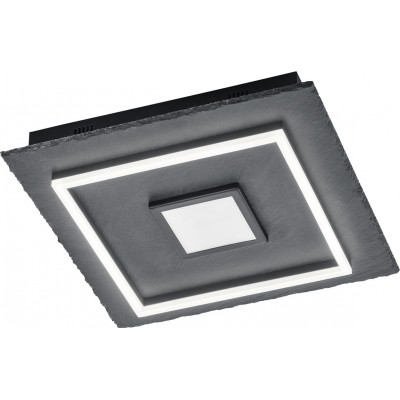Lampada da soffitto Trio Corbie 31W 3000K Luce calda. 40×40 cm. LED integrato Soggiorno e camera da letto. Stile moderno. Ardesia. Colore nero
